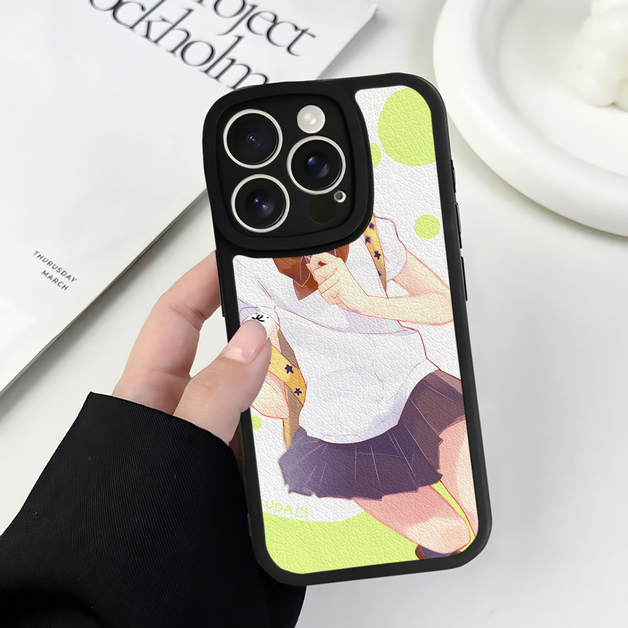 （画像用） ハイキュー!! Haikyu!! 【iPhone 16シリーズ対応】シリコンスマホケース（レザー調） 材質：シリコン